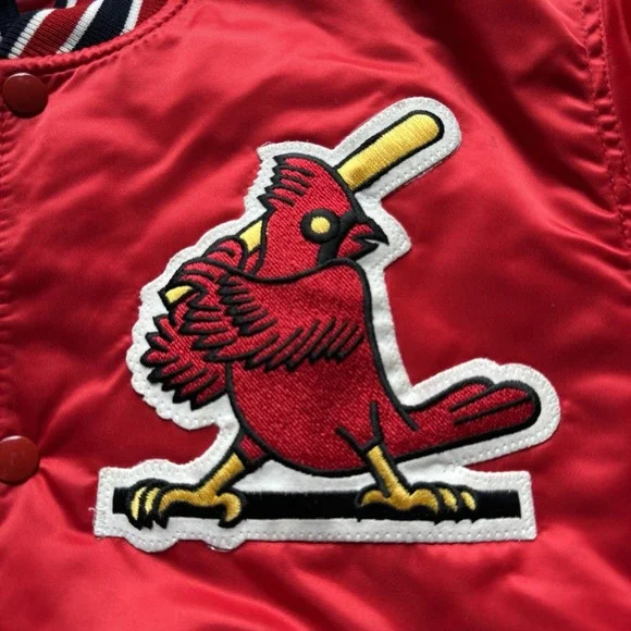 Vintage St. Louis Cardinals Satin Starter Jacket MLB Size‎ Small USA - Picture 8 of 10